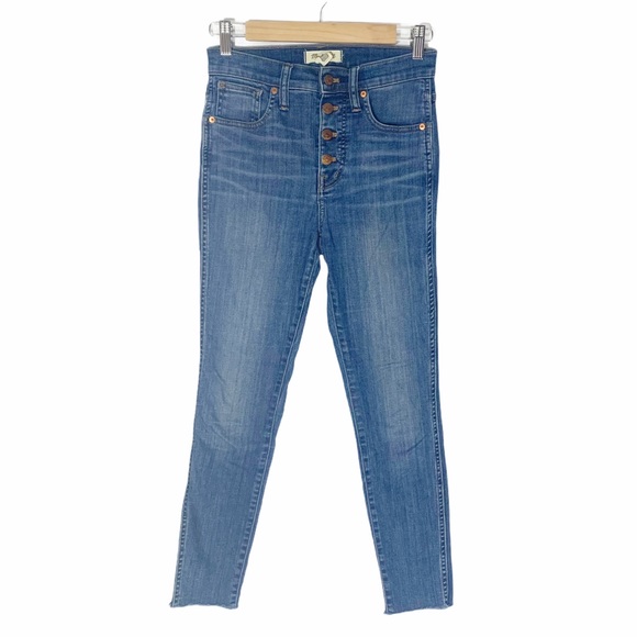 🎁 2/$20 Madewell 10” High Rise Skinny Button Fly Jeans 25 - Picture 1 of 13